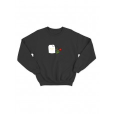 Свитшот женский толстовка с принтом унисекс черный белый Свитшот женский толстовка с принтом унисекс черный белый