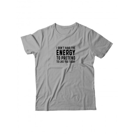 Футболка для мужчины с оригинальной надписью "Energy to pretend" Прикольная футболка