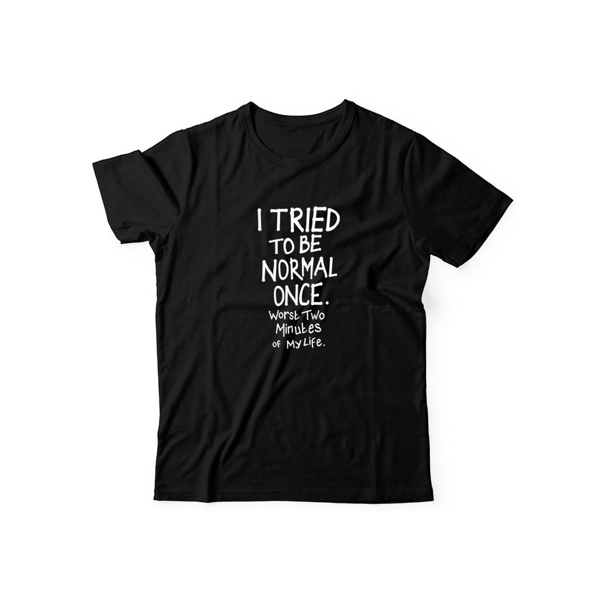 Футболка для мужчины с оригинальной надписью "I tried to be normal once"/Прикольная