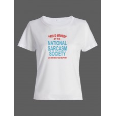 Женская футболка со смешной надписью "Nation sarcasm society"/Смешная