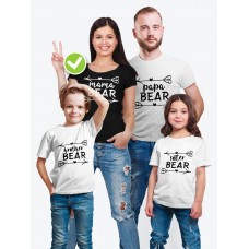 Парные футболки для всей семьи "Bear family" / Модный Фэмили Лук