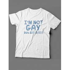 Мужская футболка с прикольным принтом "I'm not gay"