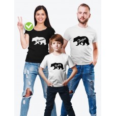 Семейные футболки с классным текстом Bear / Классная семейная одежда