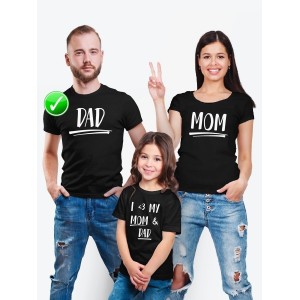 Футболки Family Look для всей семьи DAD MOM | Футболки Фэмили Лук
