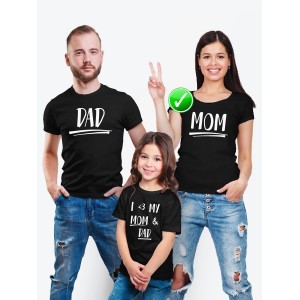 Футболки Family Look для всей семьи DAD MOM | Футболки Фэмили Лук