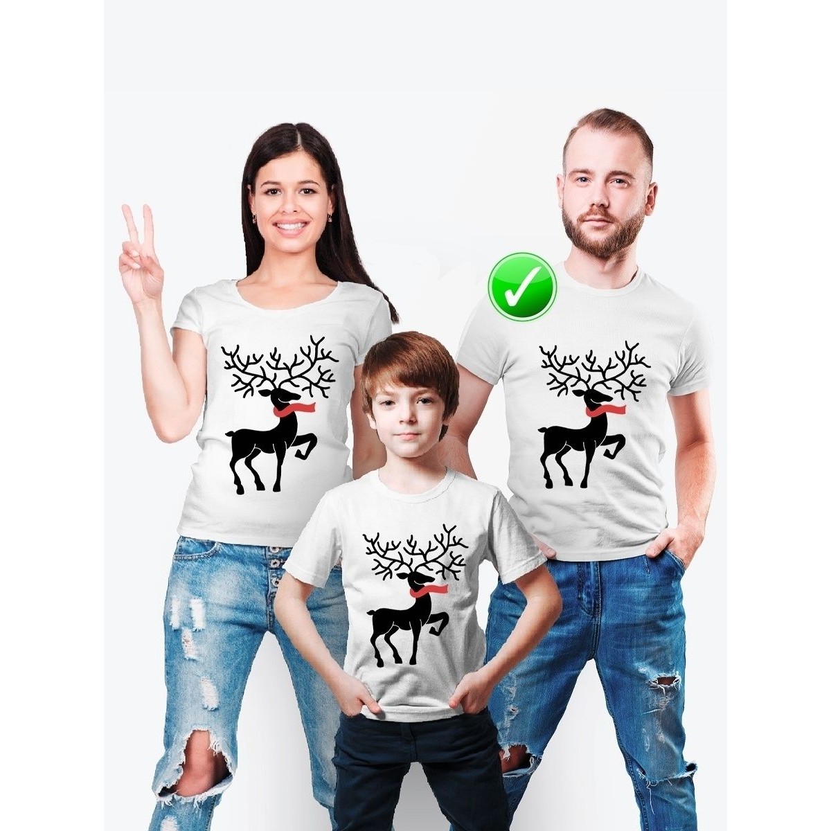 Футболка из комплекта Family Look Олень | Футболки Фэмили Лук для всей семьи в одном стиле
