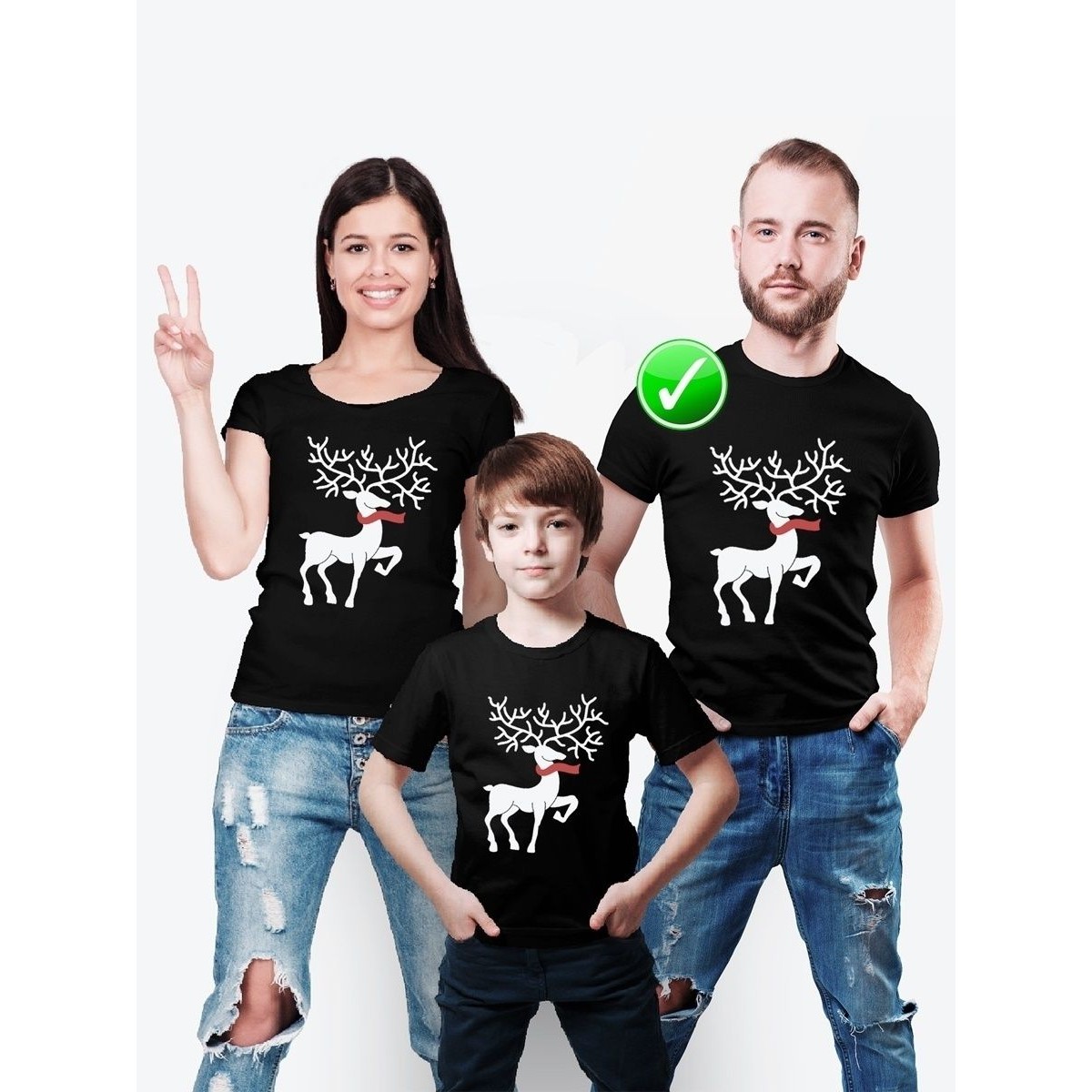 Футболка из комплекта Family Look Олень | Футболки Фэмили Лук для всей семьи в одном стиле