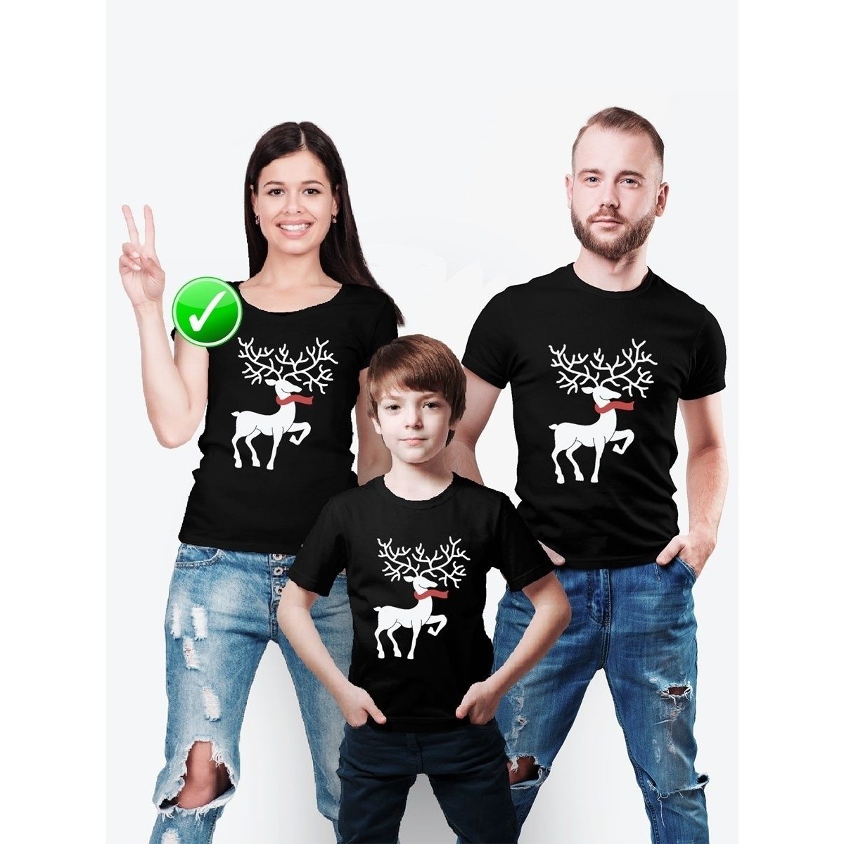 Футболка из комплекта Family Look Олень | Футболки Фэмили Лук для всей семьи в одном стиле