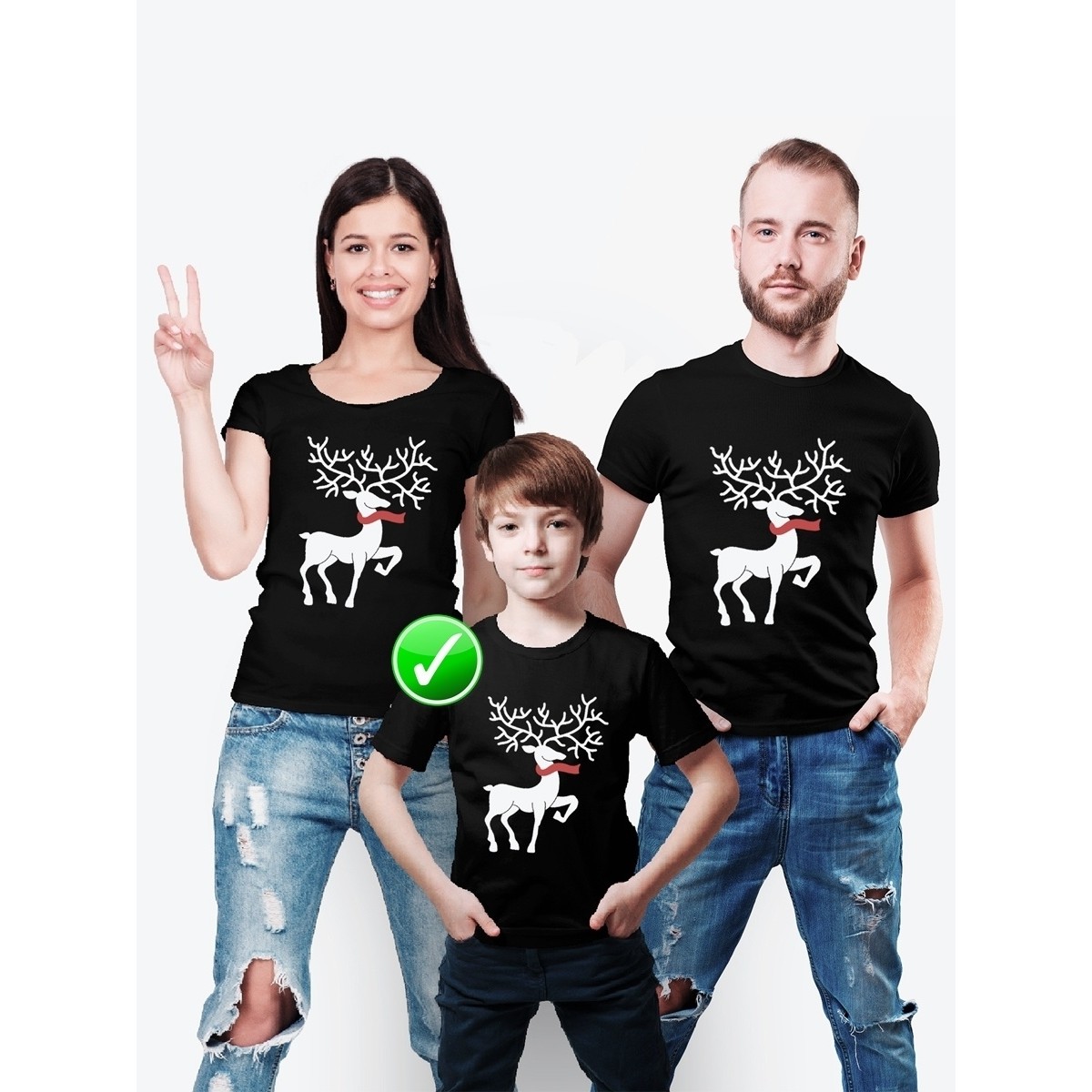 Футболка из комплекта Family Look Олень | Футболки Фэмили Лук для всей семьи в одном стиле