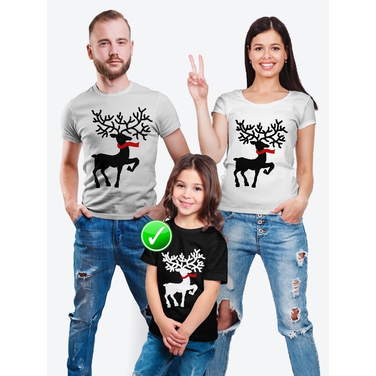 Футболка из комплекта Family Look Олень | Футболки Фэмили Лук для всей семьи в одном стиле