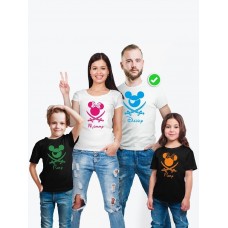Футболки Family Look для всей семьи Пираты Микки Маус | Футболки Фэмили Лук
