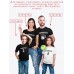 Футболки family look для всей семьи с принтом Powered by | Прикольные одинаковые семейные футболки