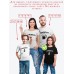 Футболки family look для всей семьи с принтом Powered by | Прикольные одинаковые семейные футболки