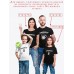 Футболки family look для всей семьи с принтом Powered by | Прикольные одинаковые семейные футболки