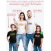 Футболки family look для всей семьи с принтом We are happy family | Прикольные одинаковые семейные