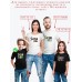 Футболки family look для всей семьи с принтом Super family| Прикольные одинаковые семейные футболки