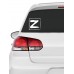 Наклейка на машину с буквой Z | Наклейка на любую твердую поверхность с принтом Z