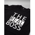 Парные футболки для мужа и жены, для парня и девушки The boss/для двоих с принтом