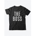 Семейные футболки с классным текстом Real bosses / Классная семейная одежда