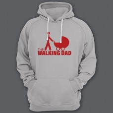Прикольная толстовка с капюшоном с надписью "The walking dad" ("ходячий отец")