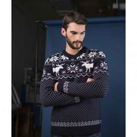 Мужской шерстянной свитер с оленями