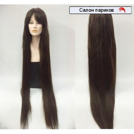 парик натуральный длинный 110 см Exclusive Mono (цвет каштановый)