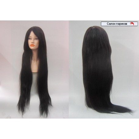 купить парик из натуральных волос Exclusive Mono 95 см (цвет волос коричнево-черный)