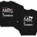 Парные свитшоты для молодоженов "Mr." и "Mrs." с датой свадьбы и фамилиями