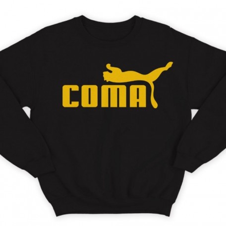 Прикольные свитшоты с надписью "COMA" ("Кома")