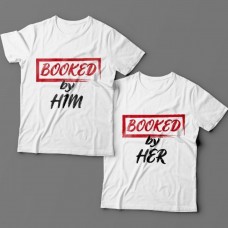 Парные футболки для влюбленных "Booked by Him/Her"