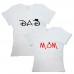 Парные футболки с надписью "Dad&amp;Mом"