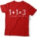 Прикольные футболки с надписью "1+1=3 if you don't use condom" ("1+1=3 если не используешь презерватив")