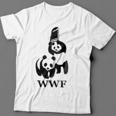 Прикольные футболки с пародией на логотип "WWF"