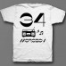 Именная футболка с винтажным шрифтом и магнитофоном #13